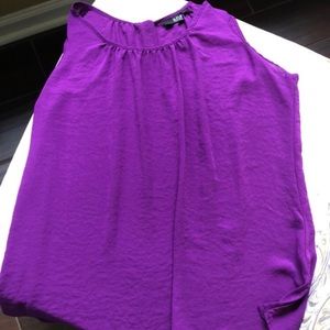 a. n. a sleeveless top in purple size medium